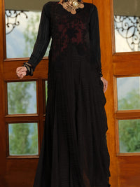Black Georgette 2 Piece Formal Suit - LS-279