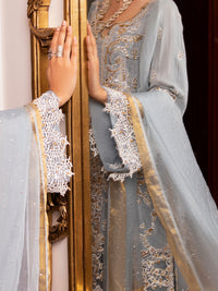 Grey Raw Silk 3Pc Formal Unstitched - AL-3PS-LS-UN-347