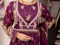 Purple Jacquard-Organza 3Pc Formal Unstitched - AL-3PS-LS-UN-348