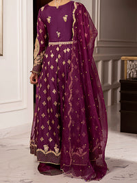 Purple Jacquard-Organza 3Pc Formal Unstitched - AL-3PS-LS-UN-348