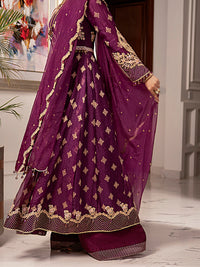 Purple Jacquard-Organza 3Pc Formal Unstitched - AL-3PS-LS-UN-348