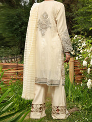 Off White 3 Piece Formal Stitched - AL-3PS-LS-370