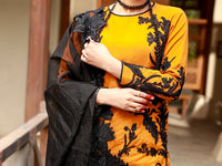 Mustard 3Pc Formal Unstitched - AL-3PS-LS-UN-377