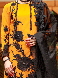 Mustard 3Pc Formal Unstitched - AL-3PS-LS-UN-377
