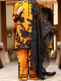 Mustard 3Pc Formal Stitched - AL-3PS-LS-377