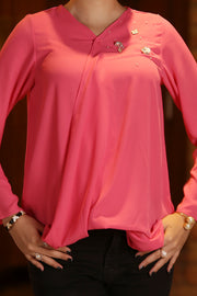 Pink Georgette Tunic - LSK-101
