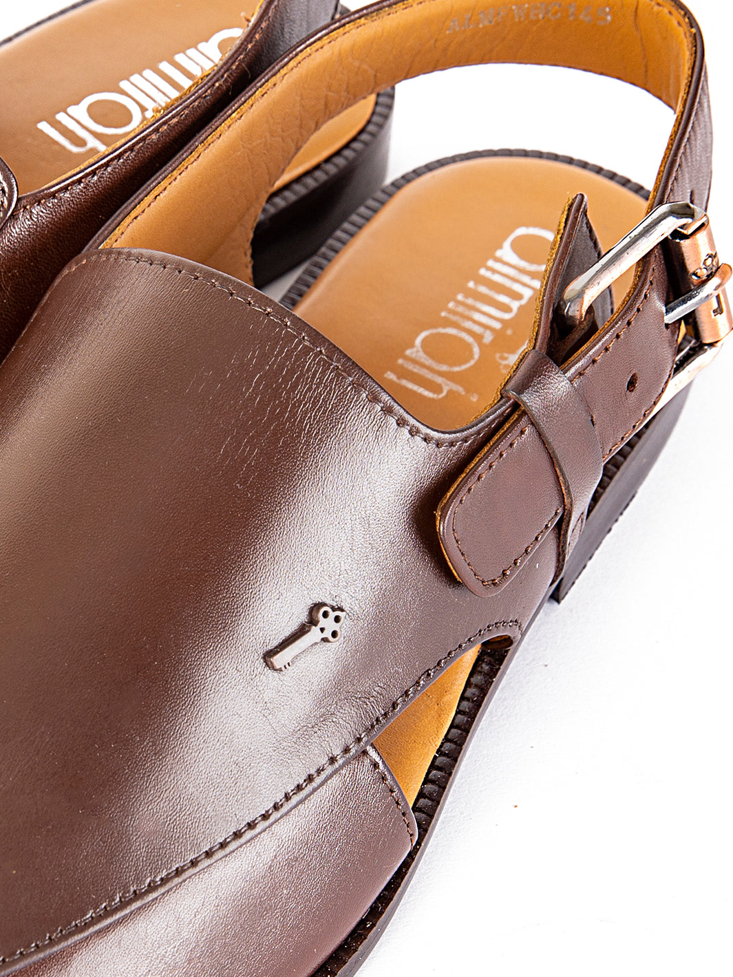 Dark Brown Leather Peshawari Chappal - AL-MFW-HC-145