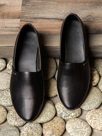 Black Leather Slip-On - AL-MSHO-002-20