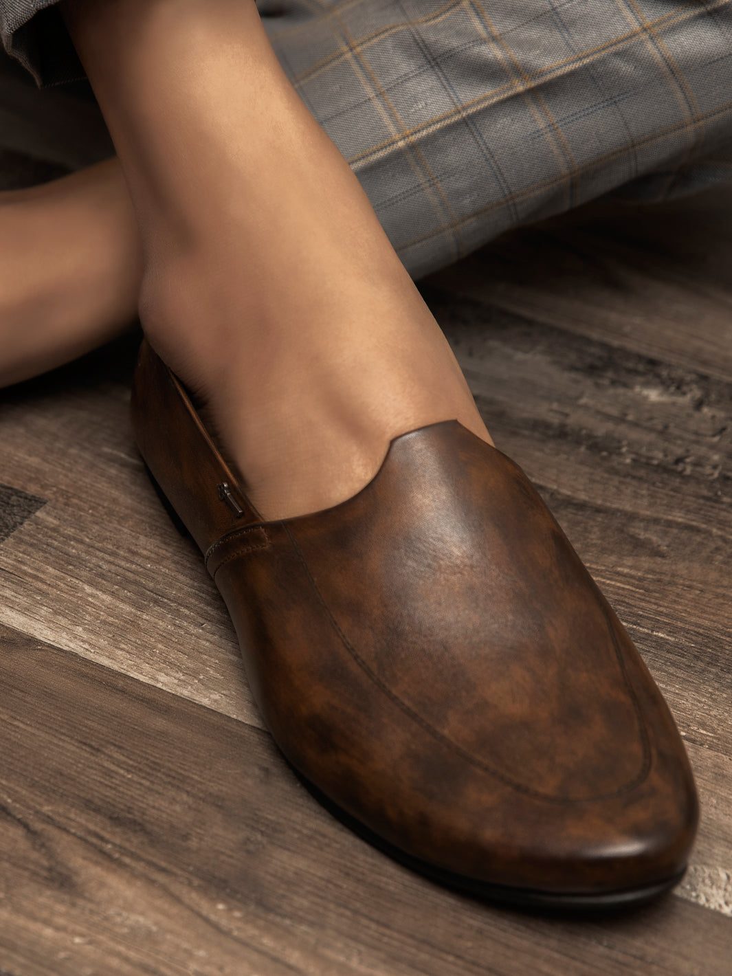 Brown Leather Slip-On - AL-MSHO-003-20