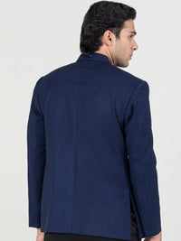 Navy Blue Blended Prince Coat - AL-PCS-054