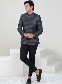 Black Blended Prince Coat - AL-PCS-057