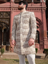 Beige Men Sherwani - AL-SW-109