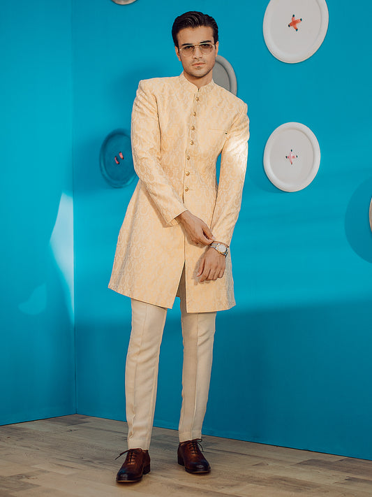 Beige Men Sherwani - AL-SW-121 - Almirah Online