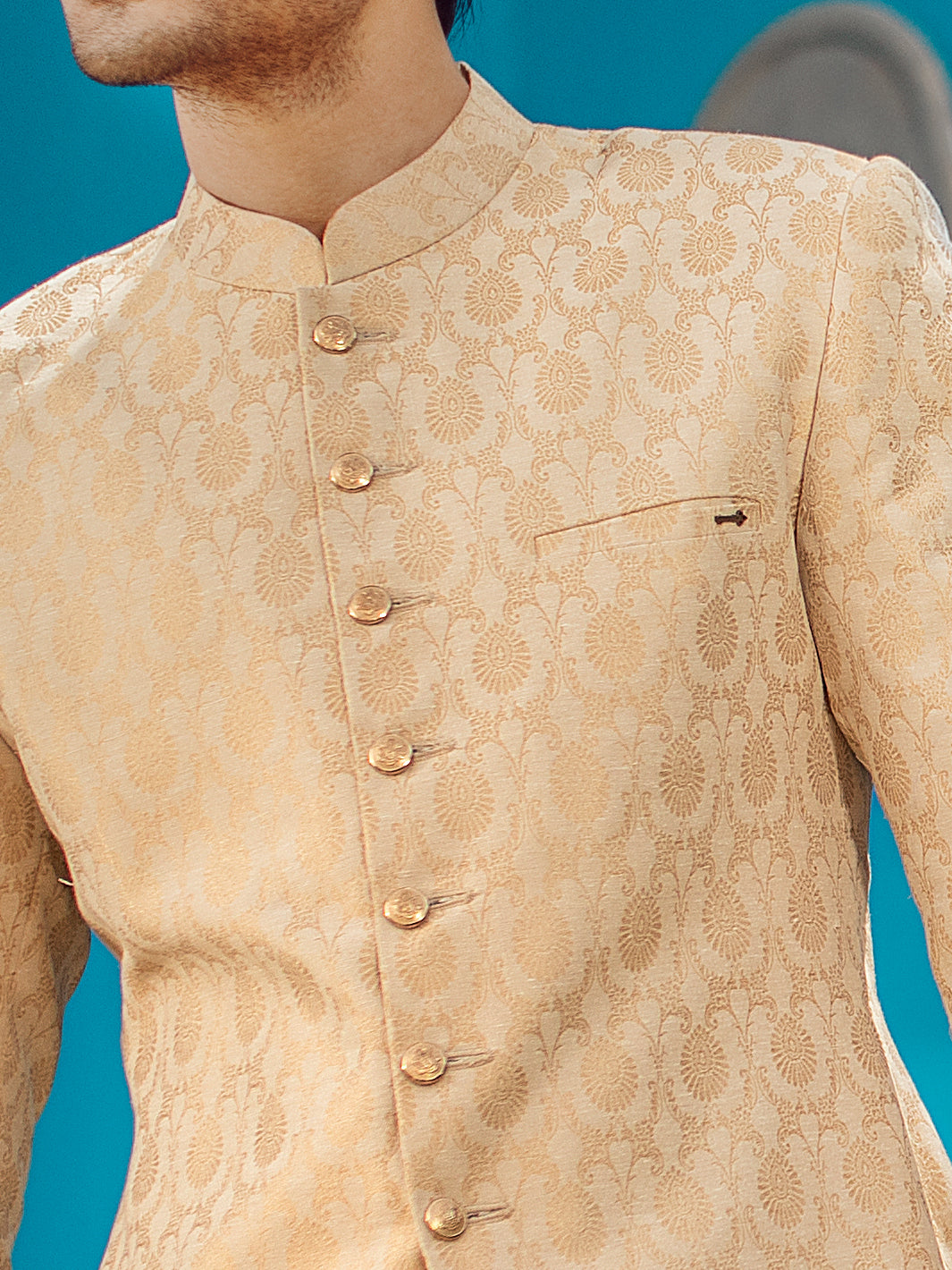 Beige Men Sherwani - AL-SW-121 - Almirah Online
