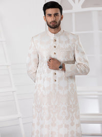Cream Blended Men Sherwani - AL-SW-130