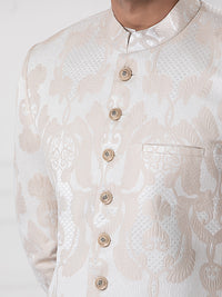 Cream Blended Men Sherwani - AL-SW-130