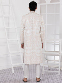Cream Blended Men Sherwani - AL-SW-130