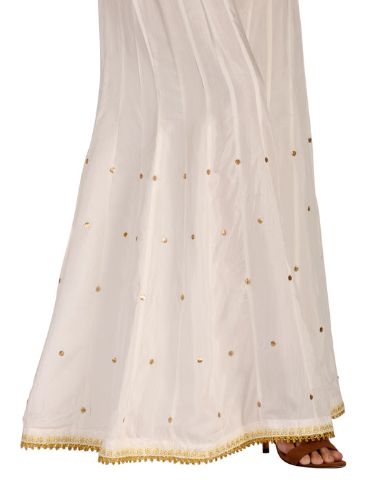 White Viscose Trouser - AL-T-412