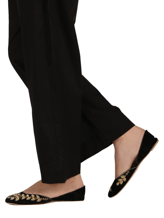 Black Cotton Trouser - AL-T-414E
