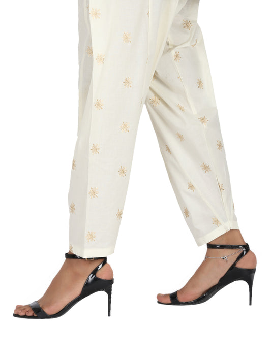 Off White Lawn Trouser - AL-T-449