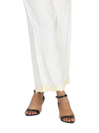 White Viscose Trouser - AL-T-453