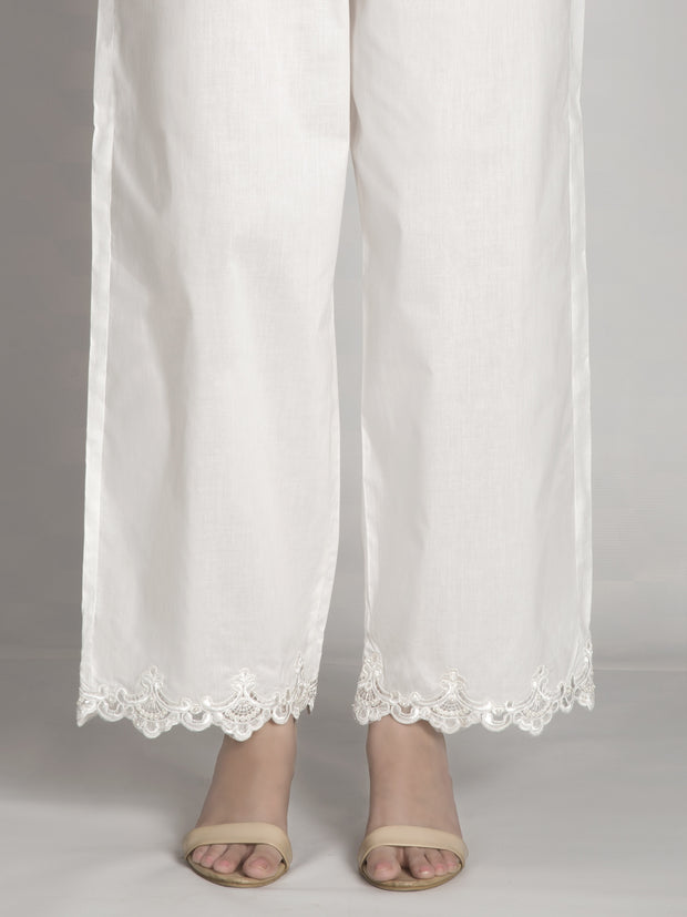 White Semi-Basic Trouser - AL-T-458