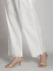 White Semi-Basic Trouser - AL-T-458