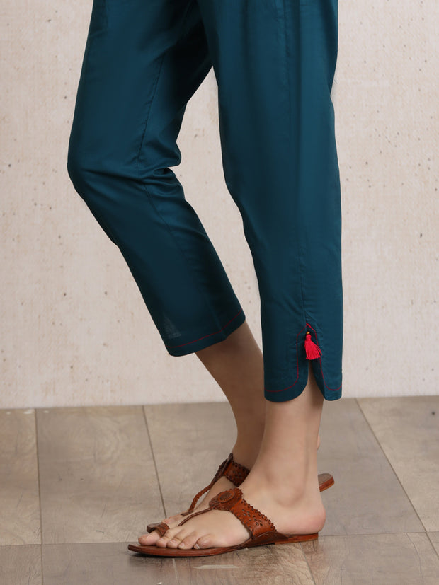 Turquoise Women Trouser - AL-T-473