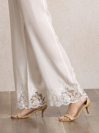White Women Trouser - AL-T-479