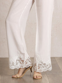 White Women Trouser - AL-T-479