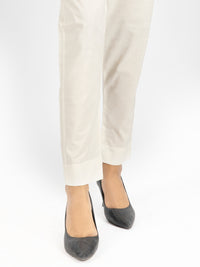 Ecru White Women Trouser - AL-T-546C
