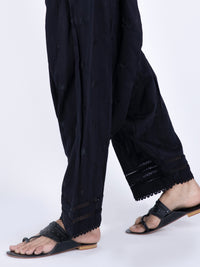 Black Jacquard Trousers - AL-T-623