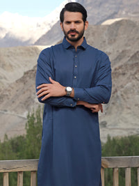 Blue Blended Kameez Shalwar - ALWA-KS-326