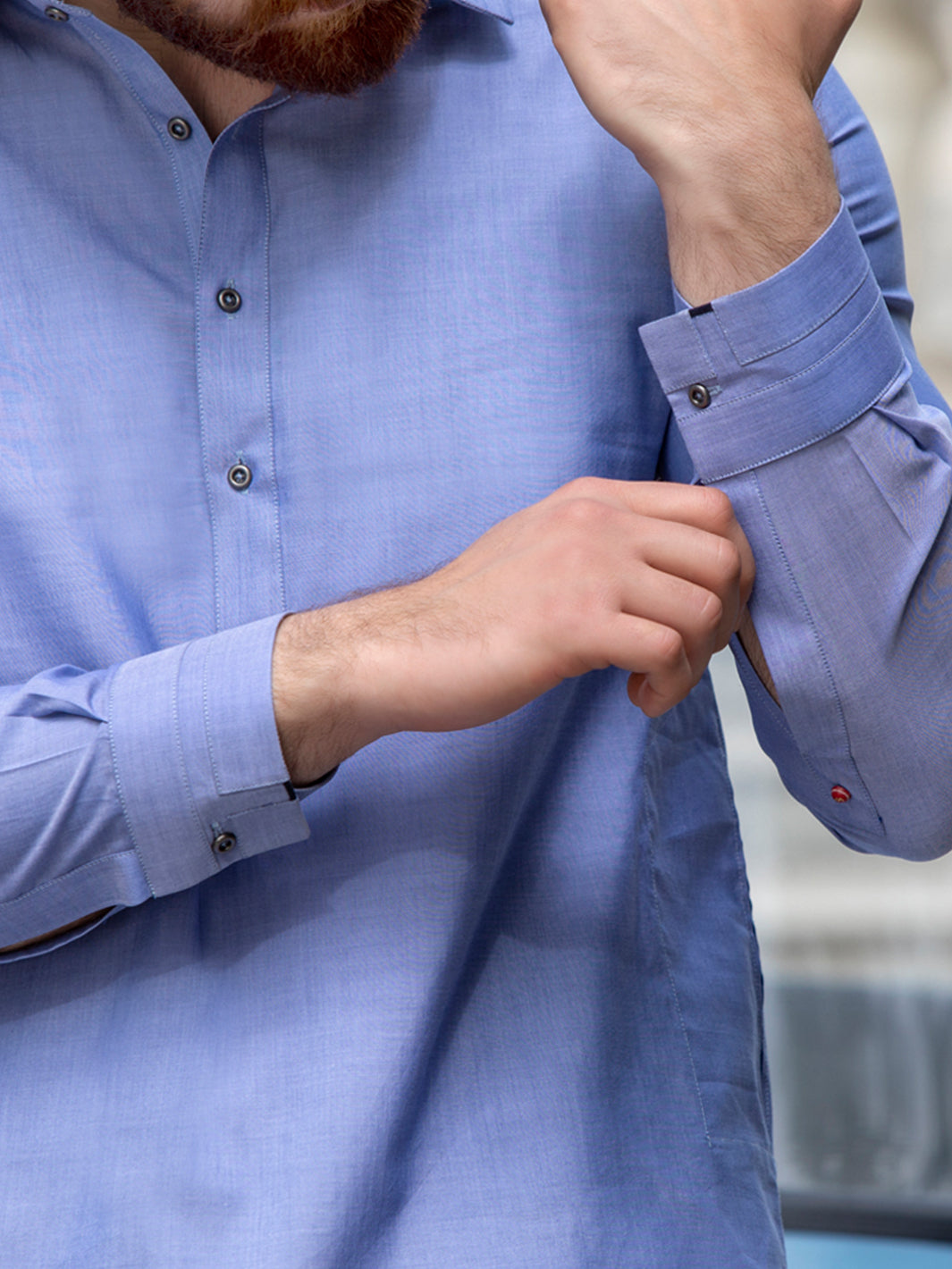 Light Blue Cotton Kameez Shalwar - ALWA-KS-137