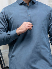 Grey Blended Kameez Shalwar - ALWA-KS-140