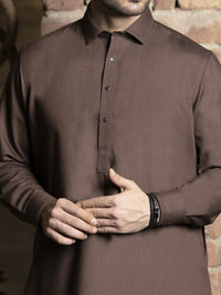 Brown Kameez Shalwar - ALWA-KS-260