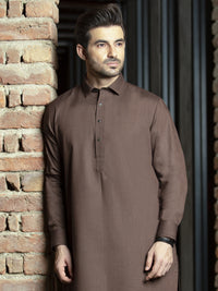 Brown Kameez Shalwar - ALWA-KS-260