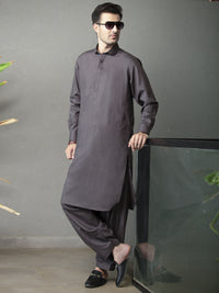 Grey Blended Kameez Shalwar - ALWA-KS-261