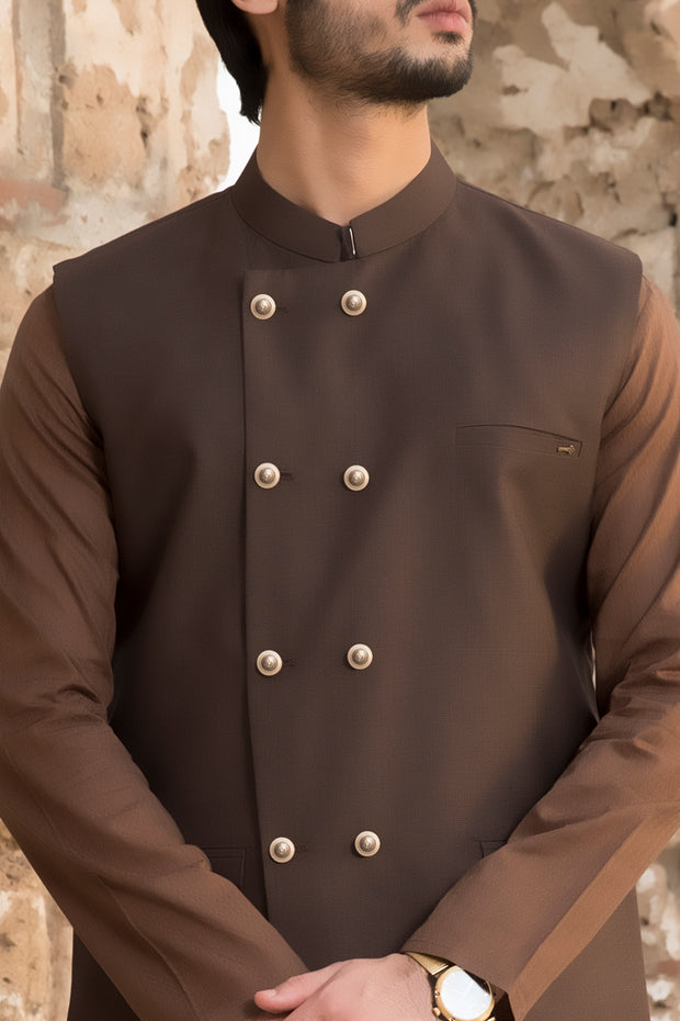 Brown Suiting Waistcoat - WC-266