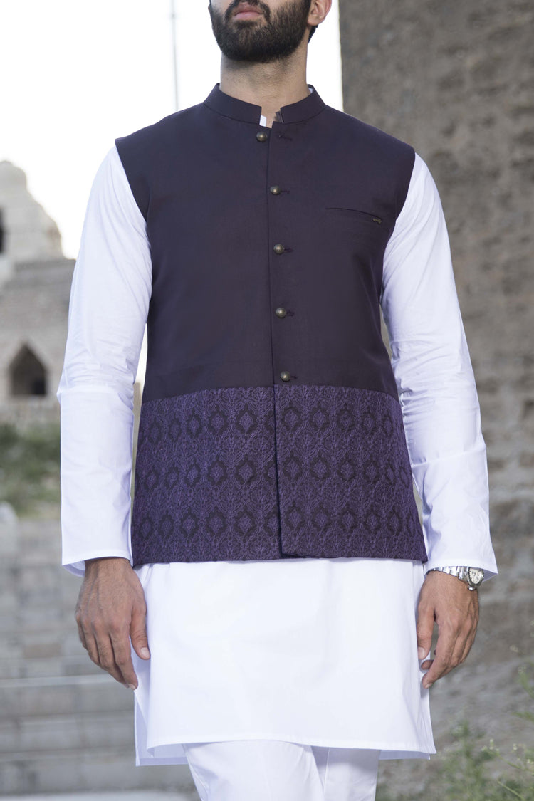 Purple Blended Waistcoat - WC-270