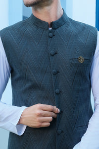 Green Blended Waistcoat - AL-WC-294