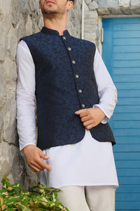 Blue Blended Waistcoat - AL-WC-296