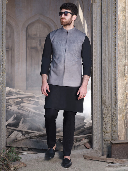 Light Grey Cotton Waistcoat - AL-WC-307