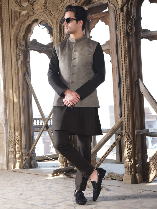 Green Cotton Waistcoat - AL-WC-308