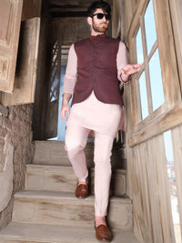 Maroon Suiting Waistcoat - AL-WC-328