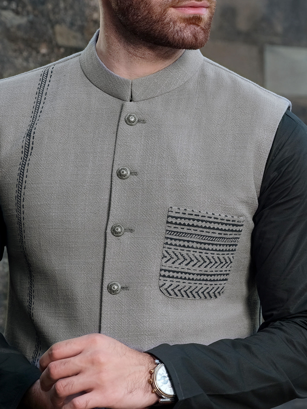 Grey Blended Waistcoat - AL-WC-337