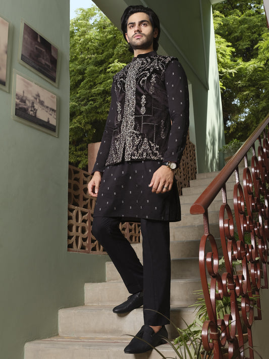 Black Velvet Waistcoat - AL-WC-343