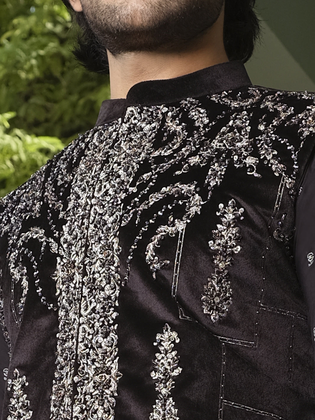 Black Velvet Waistcoat - AL-WC-343