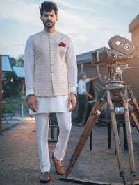 Ivory Suiting Waistcoat - AL-WC-350