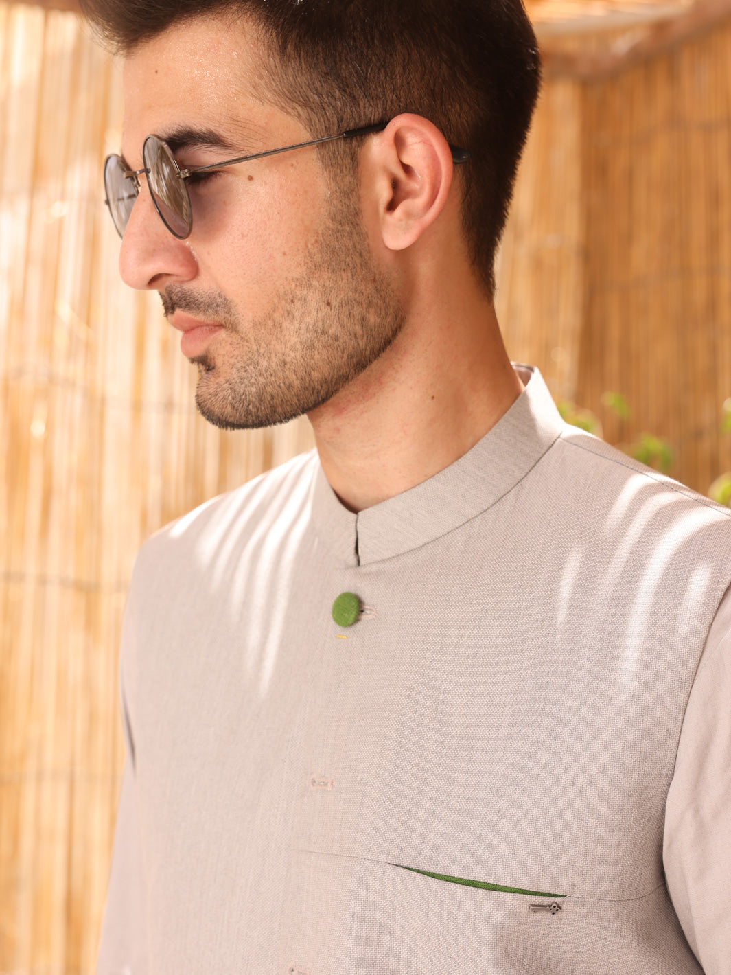 Light Grey Blended Waistcoat - AL-WC-362